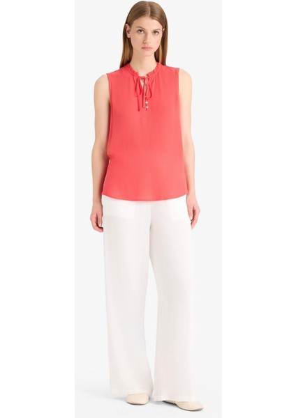 Regular Fit Esnek Belli Bağcıklı Plaj Pantolonu-Fall in Love D9763AX25SM fiyatları