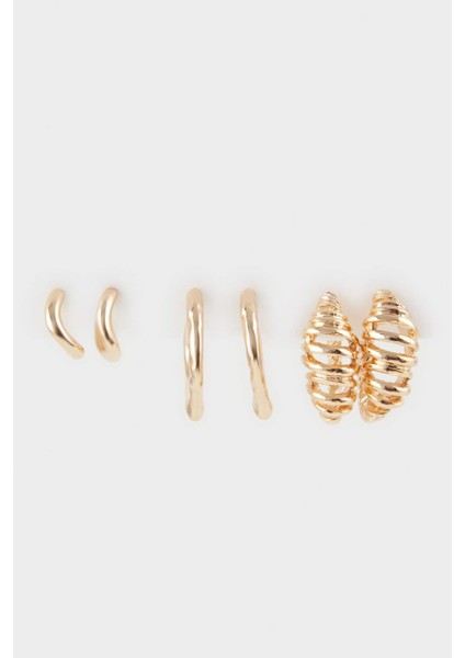 Kadın 3'lü Gold Küpe E9062AXNS