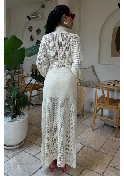 Ajurlu Triko Elbise 2854