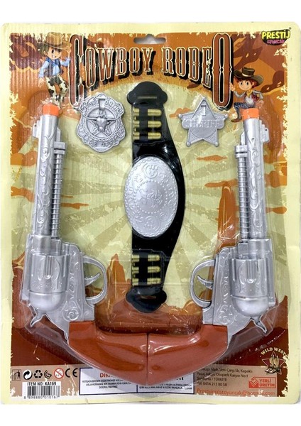 Cowboy Rodeo Kemerli Kartela Kovboy Seti
