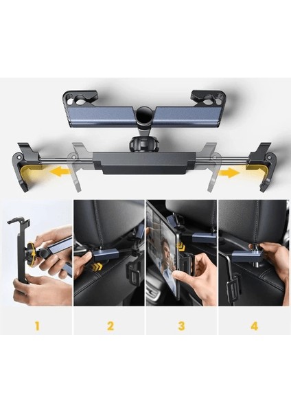 Pratik Koltuk Arkası Ayarlanabilir Tablet Telefon Tutucu ( Lisinya )
