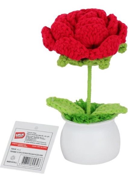 Fl-5 Kroşe Örgü Şakayık Çiçek -Birliktoys