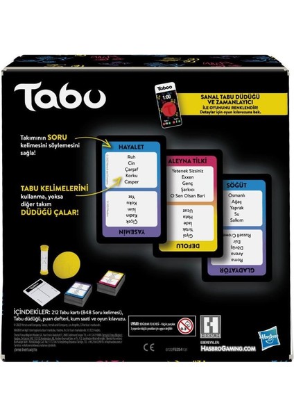 Nessi World F5254 Hasbro Gaming - Tabu +13 Yaş