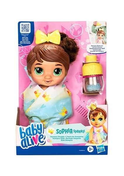 Nessi World F9120 Baby Alive Şampuan Sevgisi Esmer Bebek +3 Yaş