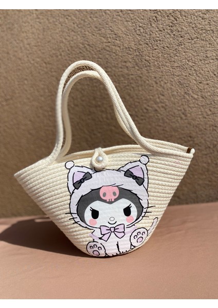 Hasır Çanta,Kuromi Çanta,Plaj Çantası