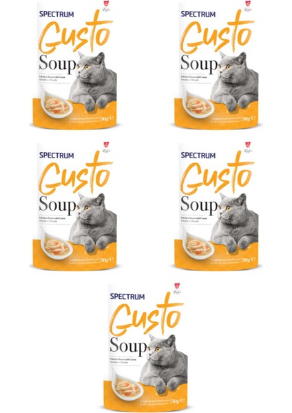 Gusto Tavuklu ve Havuçlu Kedi Çorbası 50GR - 5 Adet