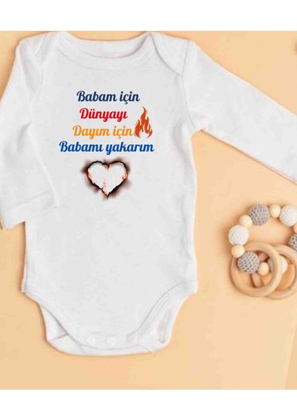 Dayı Yeğen Bebek Hediyelik Özel Tasarım Zıbın