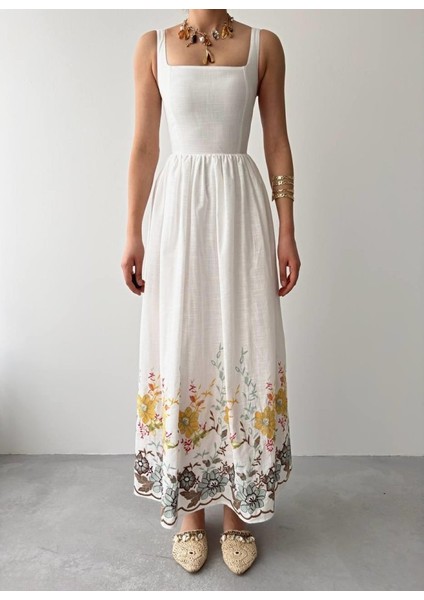 Mazi Çiçek Desenli Elbise fiyatları