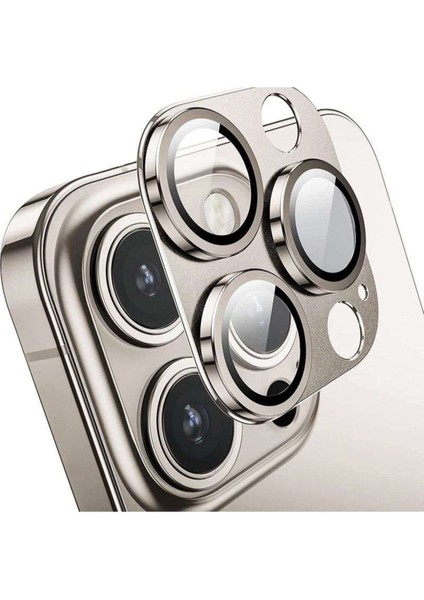 Apple iPhone 16 Pro & Apple iPhone 16 Pro Max Uyumlu Çerçeveli Tam Koruma Kamera Lens Koruyucu