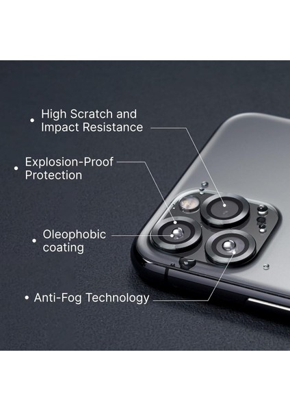 Apple iPhone 16E (2 Adet) Kamera Koruma Lens Koruyucu Temperli Cam