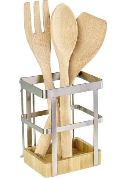 Bambu Tezgah Üstü Kaşıklık T24