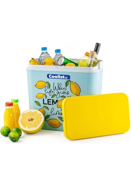 CLB30LM 30 Litre Limon Desenli Buzluk + 3 Adet 400GR. Buz Kaseti
