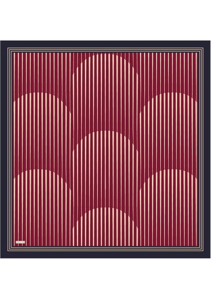 Vişne Dila Desen Sura Ipek Eşarp