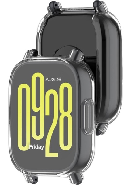 Xiaomi Redmi Watch 5 Lite Uyumlu Kasa ve Ekran Koruyucu 360 Tam Koruma Silikon Kılıf Kapak