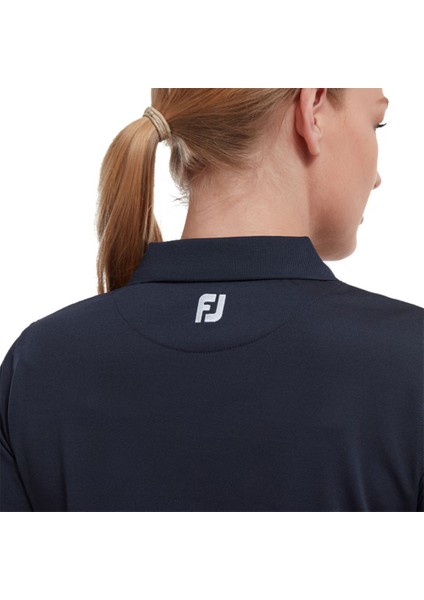 Kadın Stretch Pique Polo Yaka Lacivert T-Shirt 88494 indirimleri