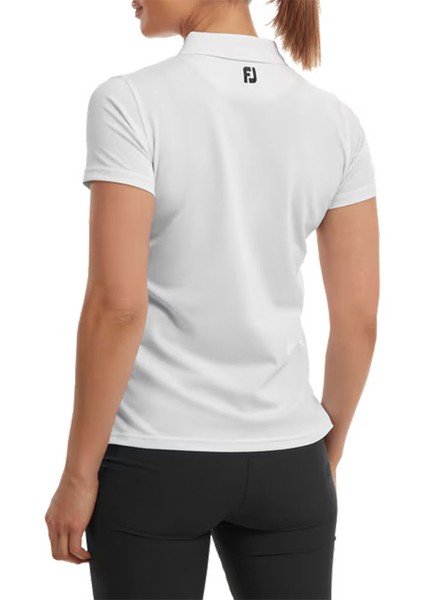 Kadın Stretch Pique Polo Yaka Beyaz T-Shirt 88493 fiyatları