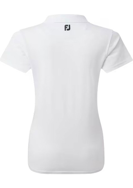 Kadın Stretch Pique Polo Yaka Beyaz T-Shirt 88493 fırsatları
