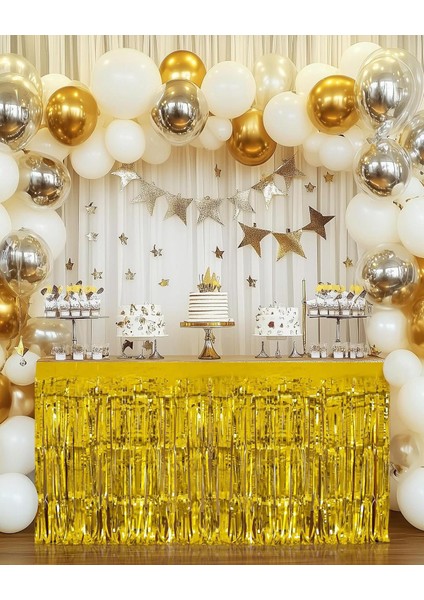 Metalize Masa Eteği Altın modelleri