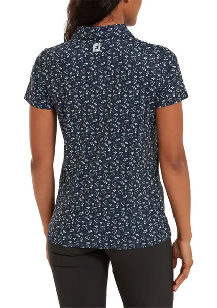 Kadın Floral Print Lisle Lacivert T-Shirt 80240 fiyatları