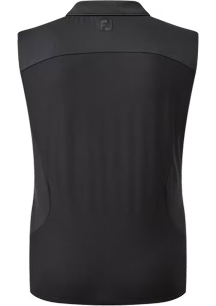 Kadın Kolsuz Polo Yaka Siyah T-Shirt 88501