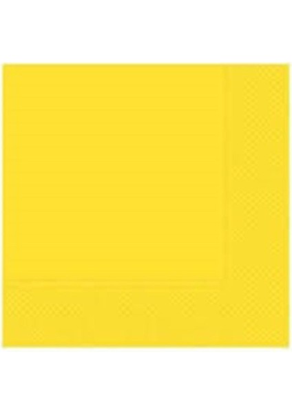 Sarı Düz Peçete 20'li