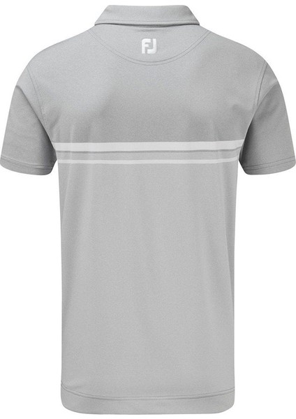 Stretch Pique Renk Bloklu Polo Yaka Gry/wht Golf T-Shirt 84467
