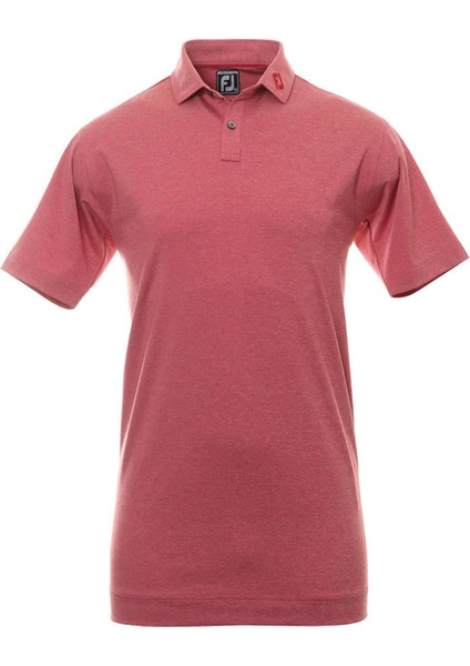 Heather Self Collar Lisle Kırmızı Golf T-Shirt 80138