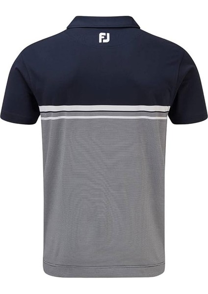 Stretch Pique Renk Bloklu Polo Yaka Gry/wht/nvy Golf T-Shirt 90371 indirimleri