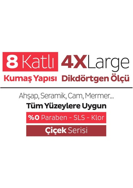 Easy Clean Kiraz Çiçeği Mopa Uyumlu Yer Temizlik Havlusu&mendili 6X20 (120 Yaprak)