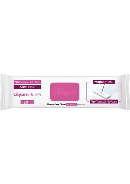 Easy Clean Lilyum Buketi Mopa Uyumlu Yer Temizlik Havlusu&mendili 20 Yaprak modelleri