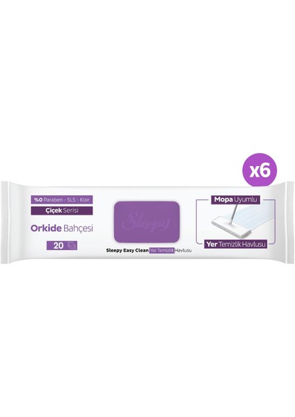 Easy Clean Orkide Bahçesi Mopa Uyumlu Yer Temizlik Havlusu&mendili 6X20 (120 Yaprak) modelleri
