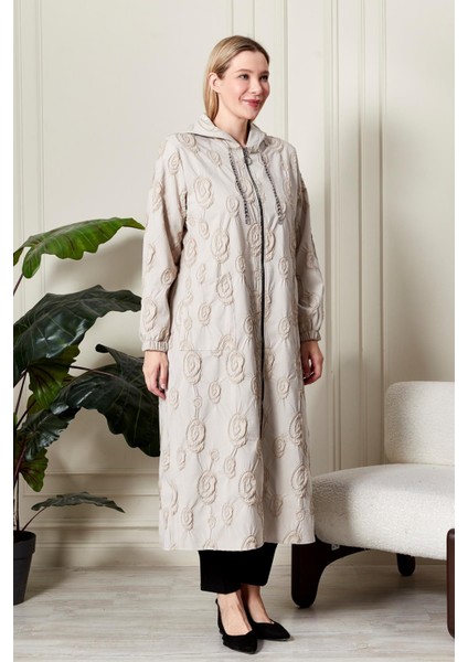 Kadın Büyük Beden Kapüşonlu Jakar Kap fırsatları