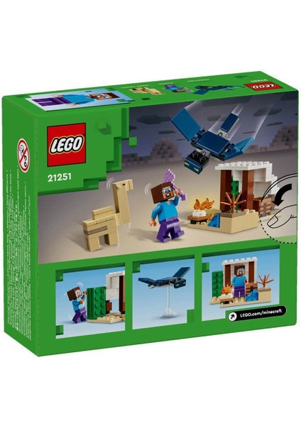 21251 Lego® Minecraft® Steve'in Çöl Keşfi 75 Parça +6 Yaş indirimleri