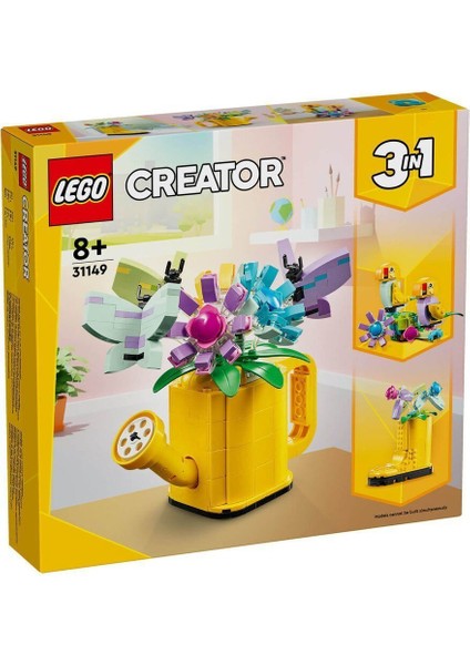 31149 LEGO Creator 3Ü1ARADA Sulama Kabında Çiçekler 420 Parça +8 Yaş