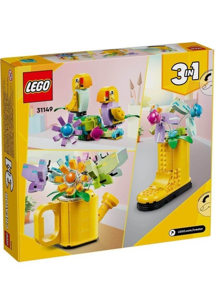 31149 LEGO Creator 3Ü1ARADA Sulama Kabında Çiçekler 420 Parça +8 Yaş