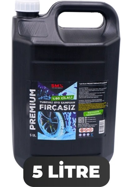 Premium %60 Cilalı Turkuaz Fırçasız Oto Şampuanı 5 Lt.