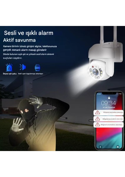 3011ONE 3mp Hareketli Wifi Akıllı Kamera , Yapay Zeka, Gece Görüş, Karşılıklı Konuşma Okam Pro Appventus