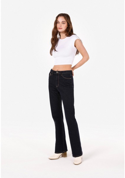 Regular Fit Kadın Indigo Jean Pantolon modelleri