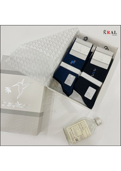 Erkek Çorap Klasik Soket Uzun Yazlık Dikişsiz 12'li Hediye Kutulu Premium Set