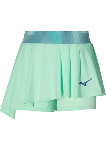 Frontier Flying Kadın Tenis Eteği Yeşil Nefes Alabilen Hafif Kumaş ile Konforlu