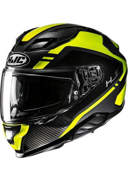 F71 Tozz MC3H Kapalı Motosiklet Kaskı Siyah Neon Sarı