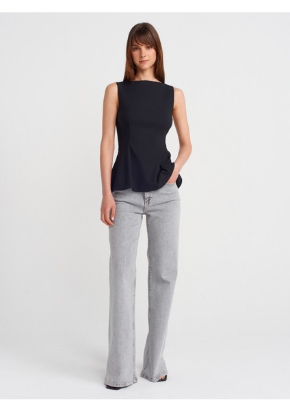 50281 Peplum Top-Siyah fırsatları