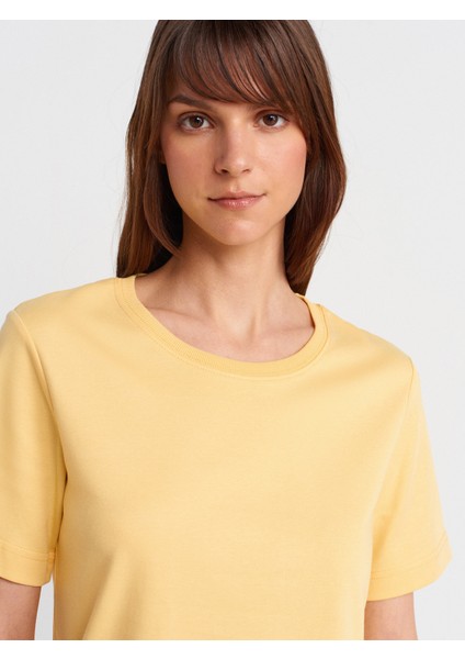 31763 Bisiklet Yaka T-Shirt-Sarı modelleri