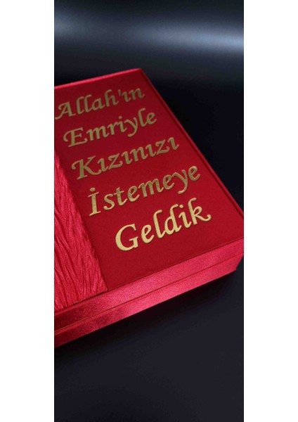 Kadife, Kız Isteme, Nişan Çikolata Kutusu 30 x 22 cm