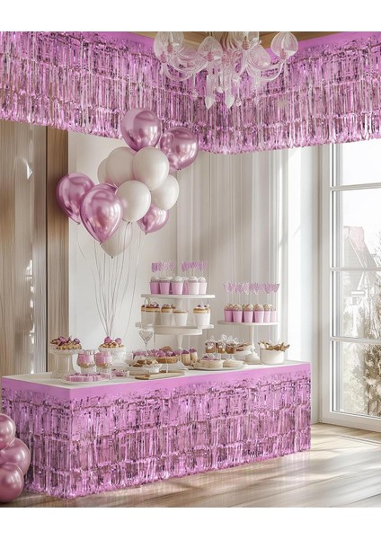 Metalize Masa Eteği Pembe fiyatları