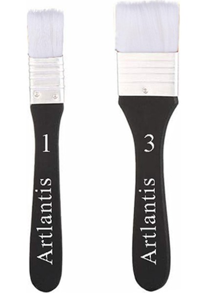 Zemin Fırçası 1 ve 3 Numara 2 Adet Siyah Saplı Beyaz Fırça Kıllı Sentetik Ipek Uçlu Kıl Akrilik Guaj Yağlı Boya Fırçası fiyatları