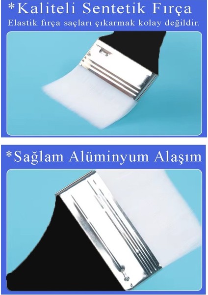 Zemin Fırçası 1 ve 3 Numara 2 Adet Siyah Saplı Beyaz Fırça Kıllı Sentetik Ipek Uçlu Kıl Akrilik Guaj Yağlı Boya Fırçası fırsatları