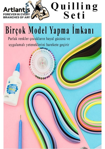 Quilling Seti 1 Paket Quilling Şablonu 10MM 50CM Quilling Kağıdı Cımbız Tutkal Yapıştırıcı Kağıt Kıvırma Kalemi Iğne modelleri