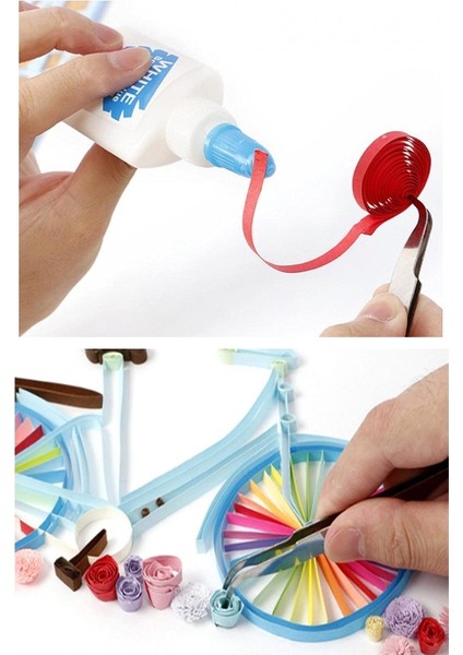 Quilling Seti 1 Paket Quilling Şablonu 10MM 50CM Quilling Kağıdı Cımbız Tutkal Yapıştırıcı Kağıt Kıvırma Kalemi Iğne fırsatları