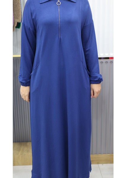 Fermuarlı Lacivert